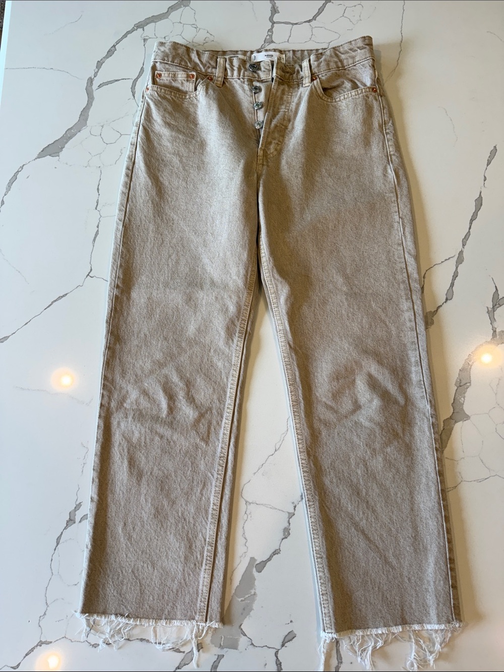 MNG Jeans Havana Straight Jeans in Light Beige